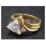 10kt CZ ring size 8 5gtw