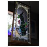 Stained Glass Peacock panel