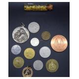 Foreign coins, patent coins, one ounce copper coi