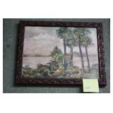 Contemporary Acrylic on board of Florida Beach