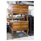 2 French style end tables (23"H x 26"W x 26"