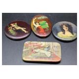 Vintage pocket advertising mirrors