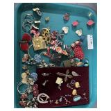 Vintage costume jewelry: apple earring, American,