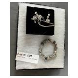 Pandora bracelet. necklace & earring set