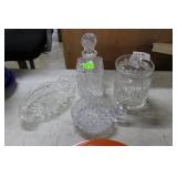 Four pcs cut crystal incl Lenox