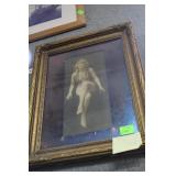 Vintage pin up girl Classic wood backed