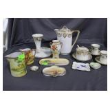 14pcs HP Nippon - creamer, teapot, teacups,