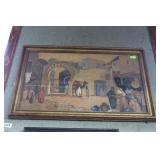 Arabian market place scene 22inx34 in