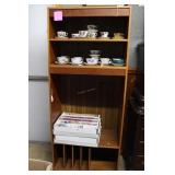 Teak veneer wall cabinet organizer - 30 in x 72 in