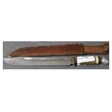 Richter bone handled knife in sheath