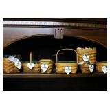 7 Longaberger spice labeled baskets W/ liners