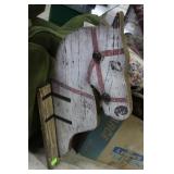 Contemporary horse head wall hanger