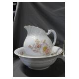 Sebring Pottery Co pitcher & basin