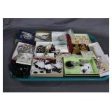 Tray costume jewelry incl beaded necklaces,