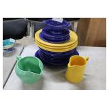 Blue & Yellow Fiestaware - dinner plates &