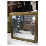 Large Oak Square mirror 40" x 39"