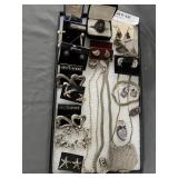 Sterling jewelry: Crescent moon earrings,