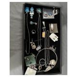 Sterling: Turquoise necklaces, baby bunny rattle,