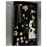 Sterling earring grouping incl clips, studs &