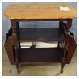 Magazine side table24"H x 23"W x 14"