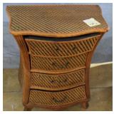 4 Drawer Wicker Styleside Cabinet *one Drawer Pull