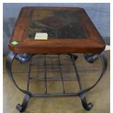 Tile top end table 24"H x 28"W x 23"