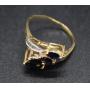 10kt Sz 5.25 ring with smokey topaz stone(3.6gtw)