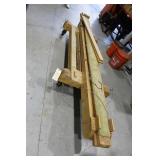 Custom wood cradle with four 5" articulated wheels