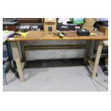 Maple top work table 60" x 34" x 3"