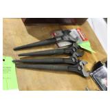 4 adjustable spud  wrenches crescent