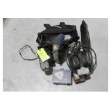 Tool assortment: Hitachi belt sander, Rockwell son