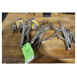 7 pair vice grips - 4 Model 4LN, 3 Model 12LC