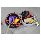 Oil drain pans, & funnels