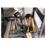 7 assorted ball peen, hand sledge & rubber mallet