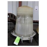 Radio tower light becon with plastic Fresnel lense