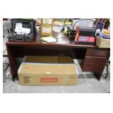 Office Desk 2 drawer 64" x 29" x 30" H, office cha