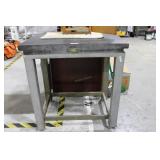 Granite surface table 24" x 36" top on metal tubul