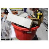 Red tub lot assorted - fuses, hardware, & electric