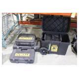 3 DeWalt cases & DeWalt tool caddy on wheels