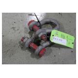 Two Crosby WLL6.5, 7/8 clevis