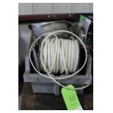 spool white lamp cord, assorted electrical parts &
