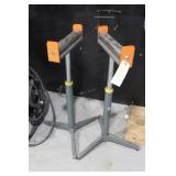 Two 16" wide adjustable material holders