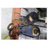 Pair of McKissick steel 4" pulleys with swivels