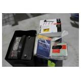 Wooden easel, fiberglass cloth, & carquest battery