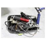 Tray lot 6 assorted grease guns