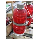 Tower beacon with Red Fresnel lens 32" tall