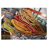 Six assorted No. 12 & 14 AWG extension cords assor
