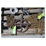 Steel well pully & 2 chain