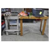 Two wooden shop tables 2