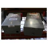 Two Eaton heavy duty safety switches